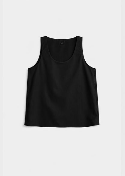 AKS LABEL Nur Viscose Top Tops 9090 Black