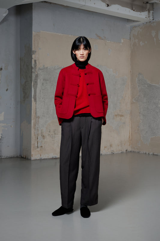 AKS LABEL International Phoebe Wool Jacket 00_Jackets 3012 Red