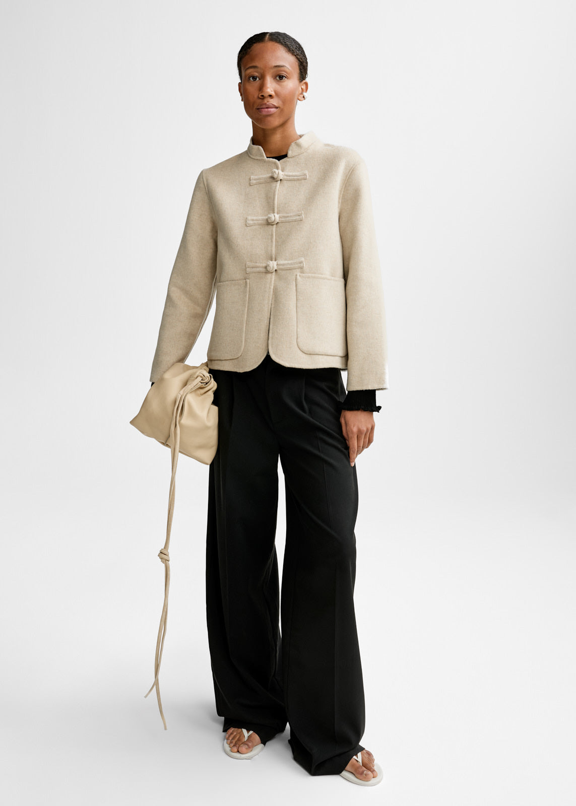 Phoebe Wool Jacket - Wheat – AKS LABEL