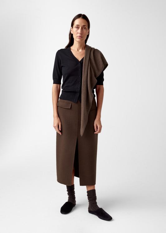 AKS LABEL International Preta wool skirt 06_Skirts 8069 Espresso