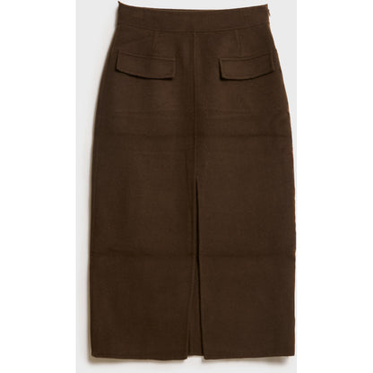 AKS LABEL Preta wool skirt Skirts 8069 Espresso