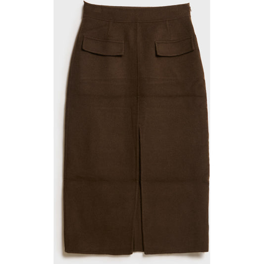 AKS LABEL Preta wool skirt Skirts 8069 Espresso
