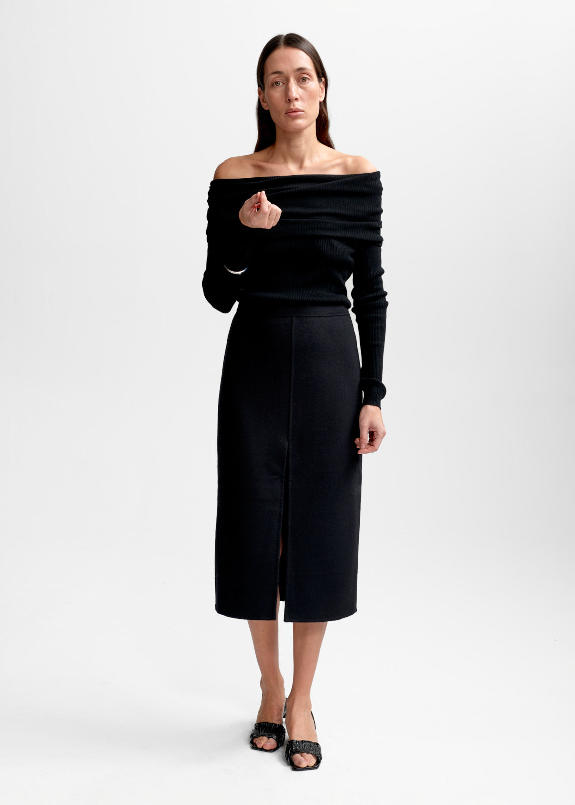 AKS LABEL Priya wool skirt Skirts 9090 Black