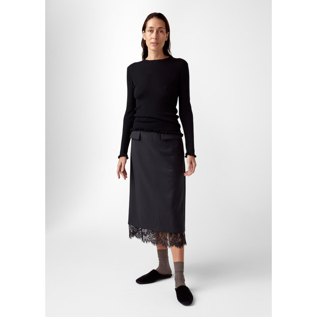 AKS LABEL Prudy wool skirt Skirts 9090 Black