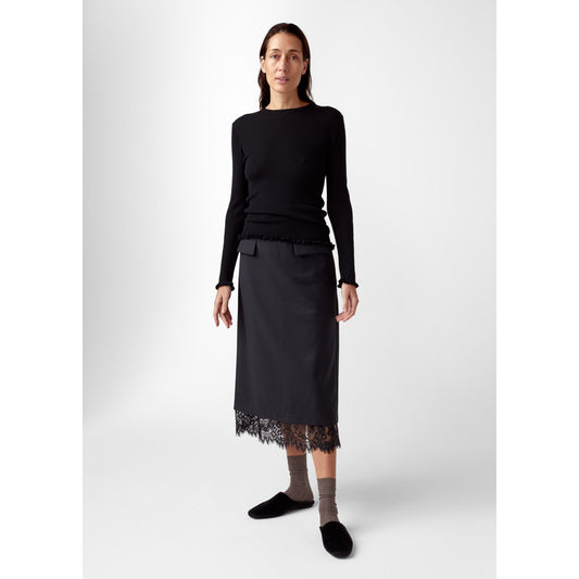 AKS LABEL Prudy wool skirt Skirts 9090 Black