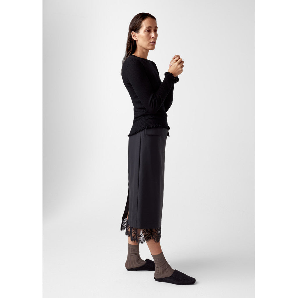 AKS LABEL Prudy wool skirt Skirts 9090 Black