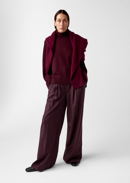 AKS LABEL International Rico cashmere turtleneck 02_Knitwear 3056 Burgundy