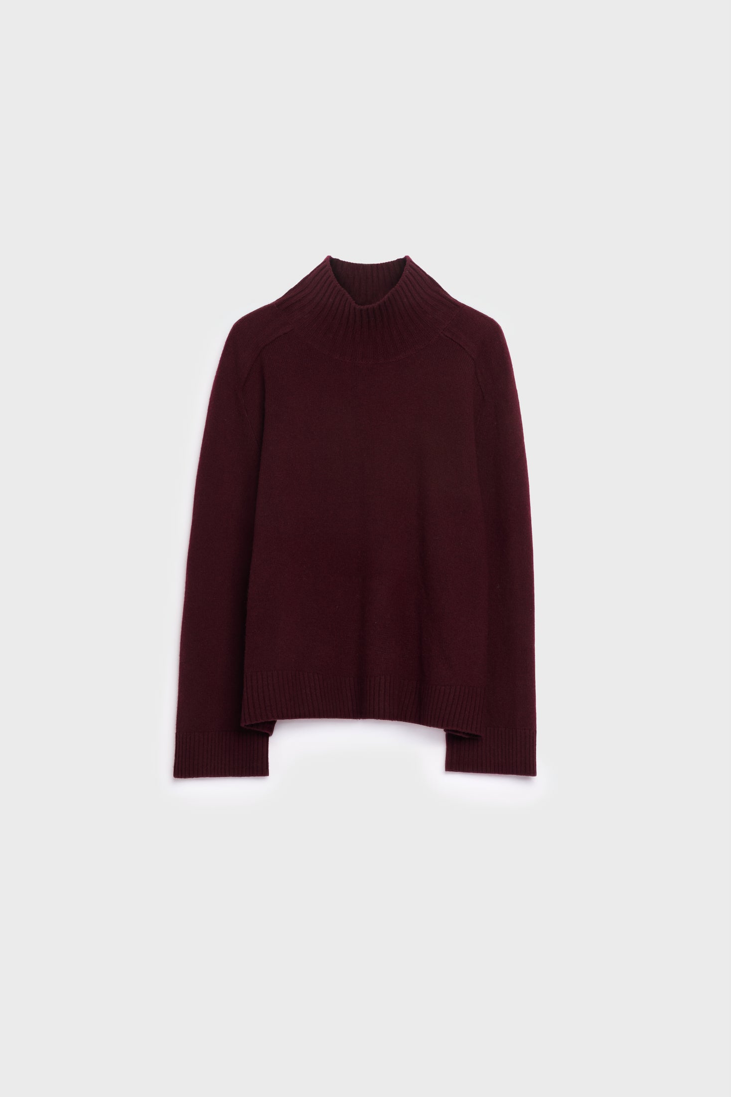 AKS LABEL International Rico cashmere turtleneck 02_Knitwear 3056 Burgundy