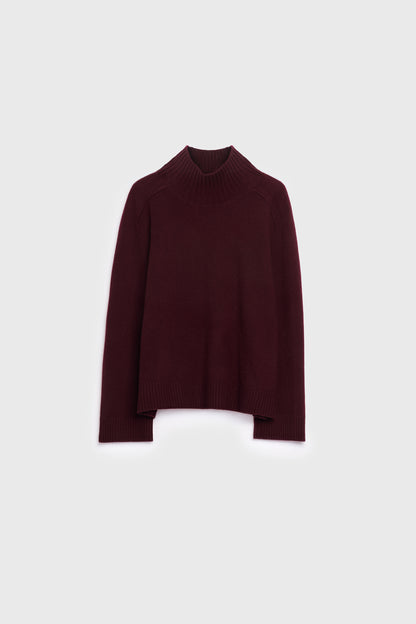 AKS LABEL International Rico cashmere turtleneck 02_Knitwear 3056 Burgundy