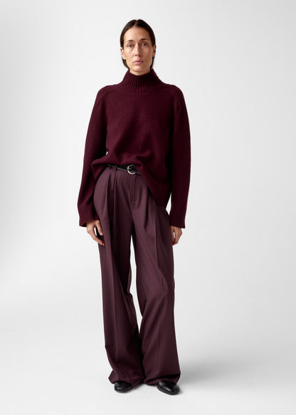 AKS LABEL International Rico cashmere turtleneck 02_Knitwear 3056 Burgundy