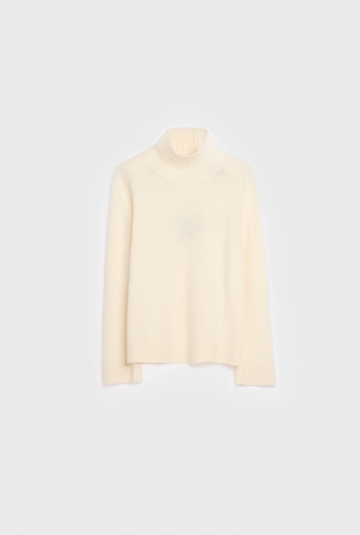 AKS LABEL International Rico cashmere turtleneck 02_Knitwear 9003 Eggshell