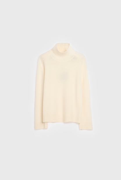 AKS LABEL International Rico cashmere turtleneck 02_Knitwear 9003 Eggshell