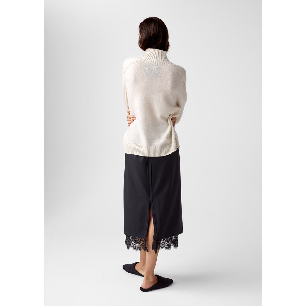 AKS LABEL Rico cashmere turtleneck Knitwear 9003 Eggshell