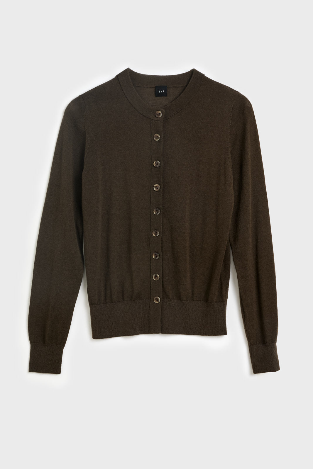 AKS LABEL Rose Merino Cardigan Knitwear 8061 Mocca