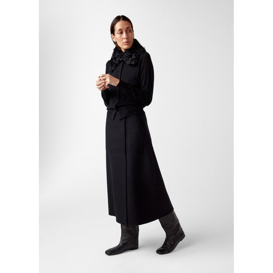 AKS LABEL Rose Merino Cardigan Knitwear 9090 Black