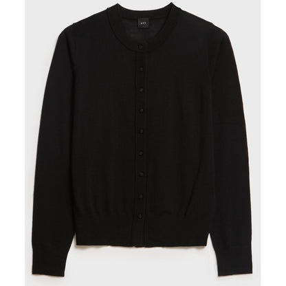 AKS LABEL Rose Merino Cardigan Knitwear 9090 Black