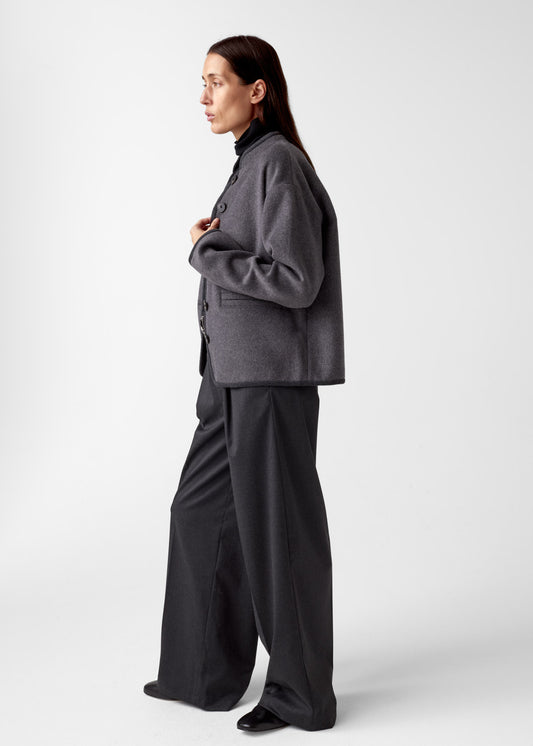 AKS LABEL International Roxette wool jacket 00_Jackets 9053 M. Grey Mel