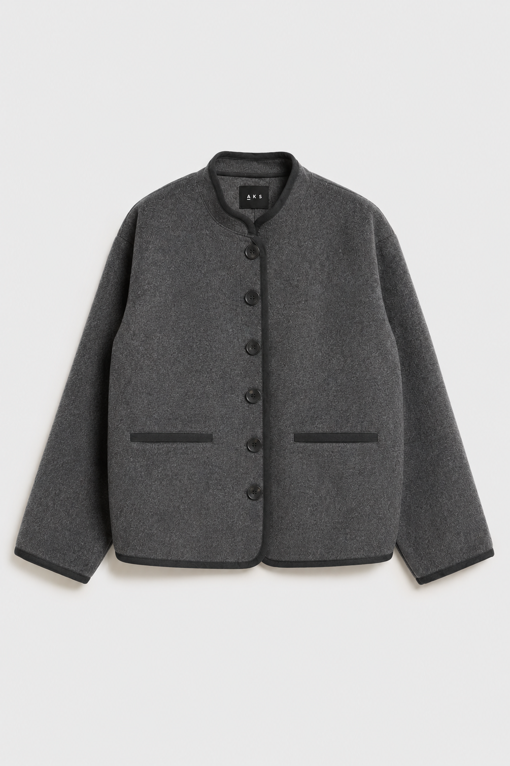 AKS LABEL International Roxette wool jacket 00_Jackets 9053 M. Grey Mel