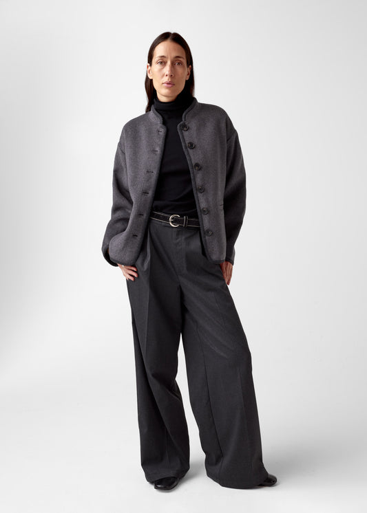 AKS LABEL International Roxette wool jacket 00_Jackets 9053 M. Grey Mel