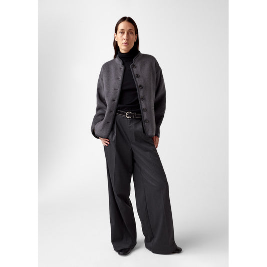 AKS LABEL Roxette wool jacket Jackets 9053 M. Grey Mel
