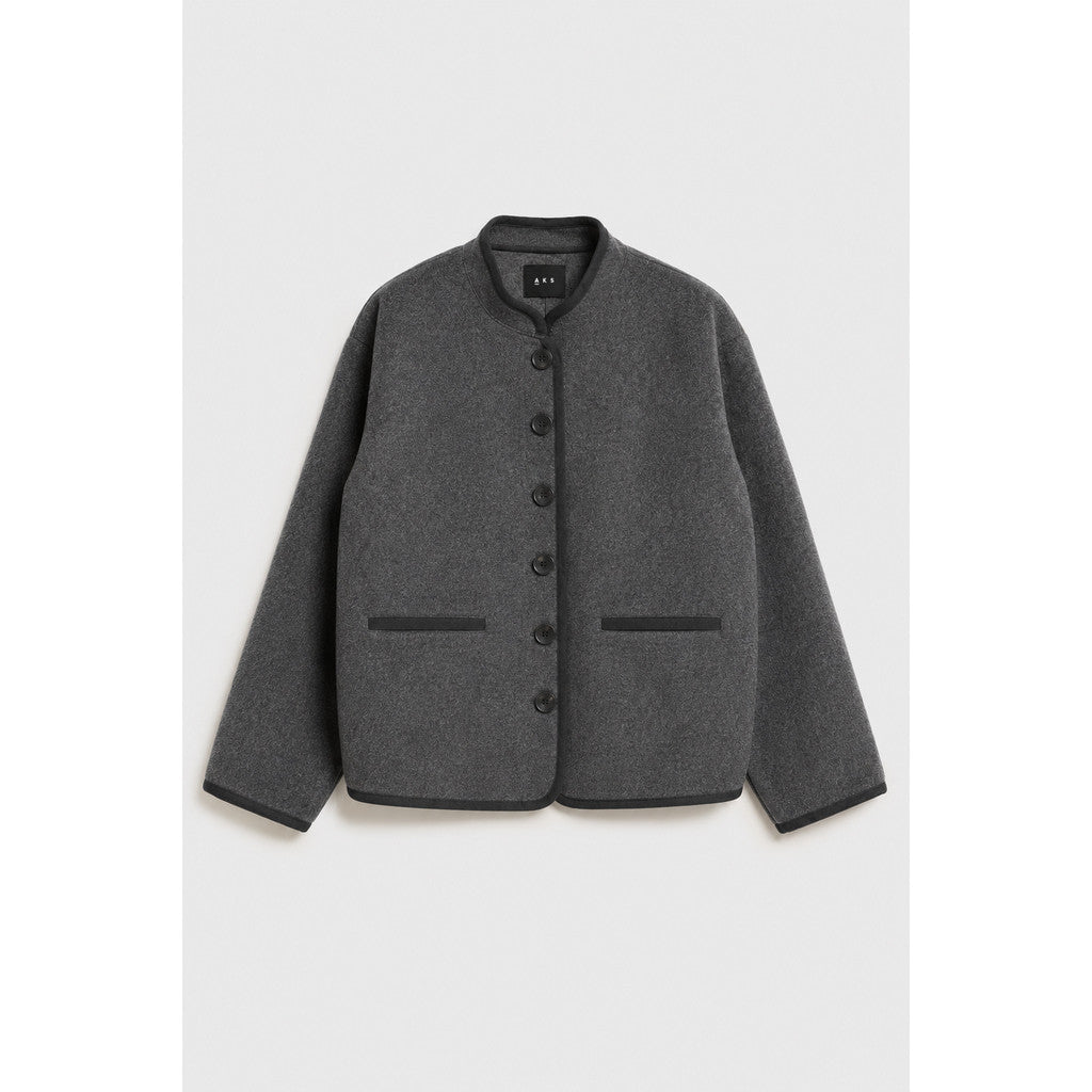 AKS LABEL Roxette wool jacket Jackets 9053 M. Grey Mel