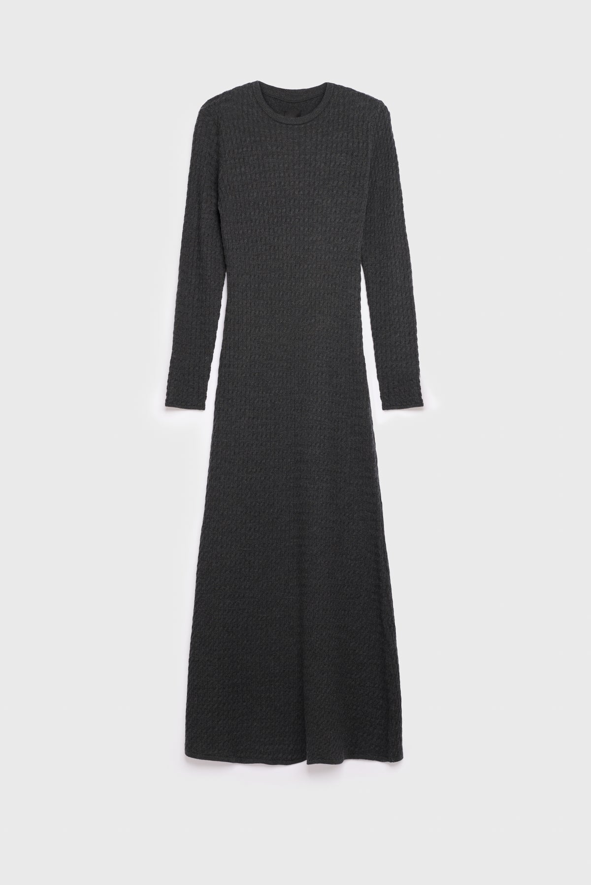 AKS LABEL International Sana merino dress 05_Dresses 9061 Dk. Grey Mel