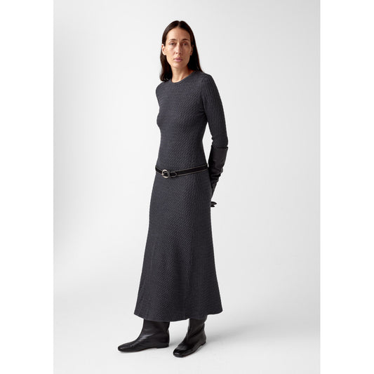 AKS LABEL Sana merino dress Dresses 9061 Dk. Grey Mel