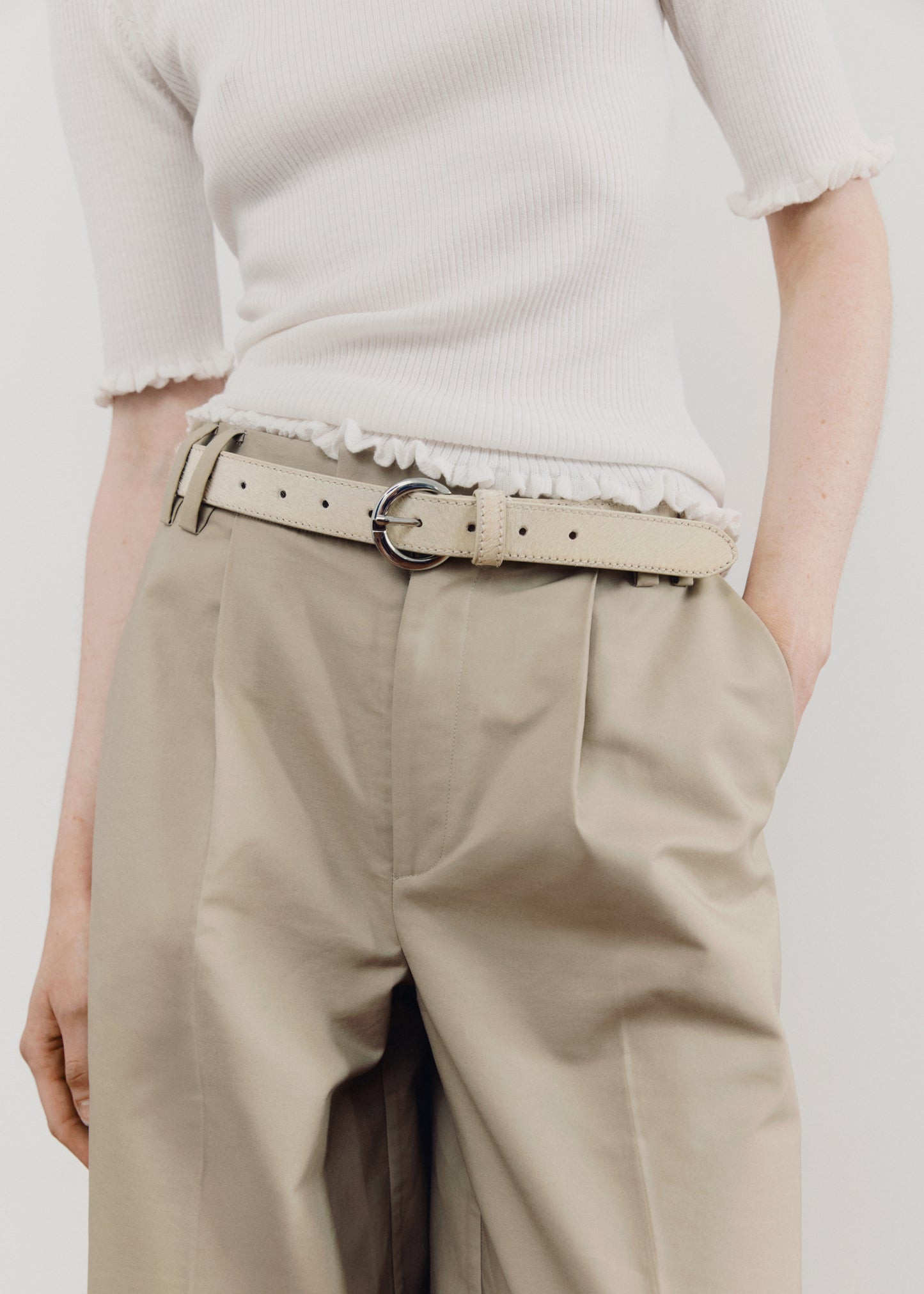 AKS LABEL Sharony poplin trouser Trousers 8017 Beige