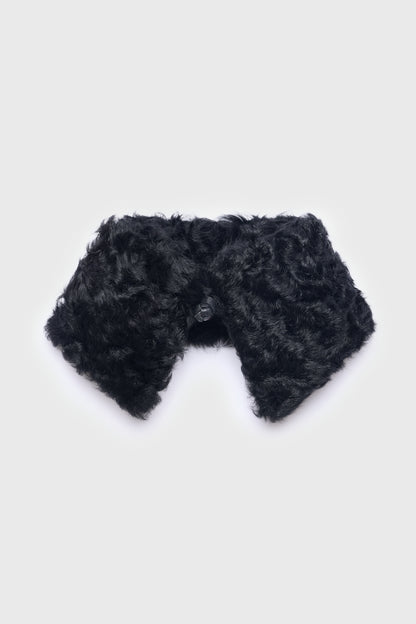 AKS LABEL International Shearling collar 09_Scarfs 9090 Black
