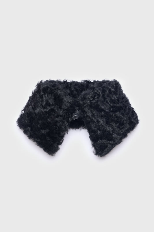 AKS LABEL International Shearling collar 09_Scarfs 9090 Black
