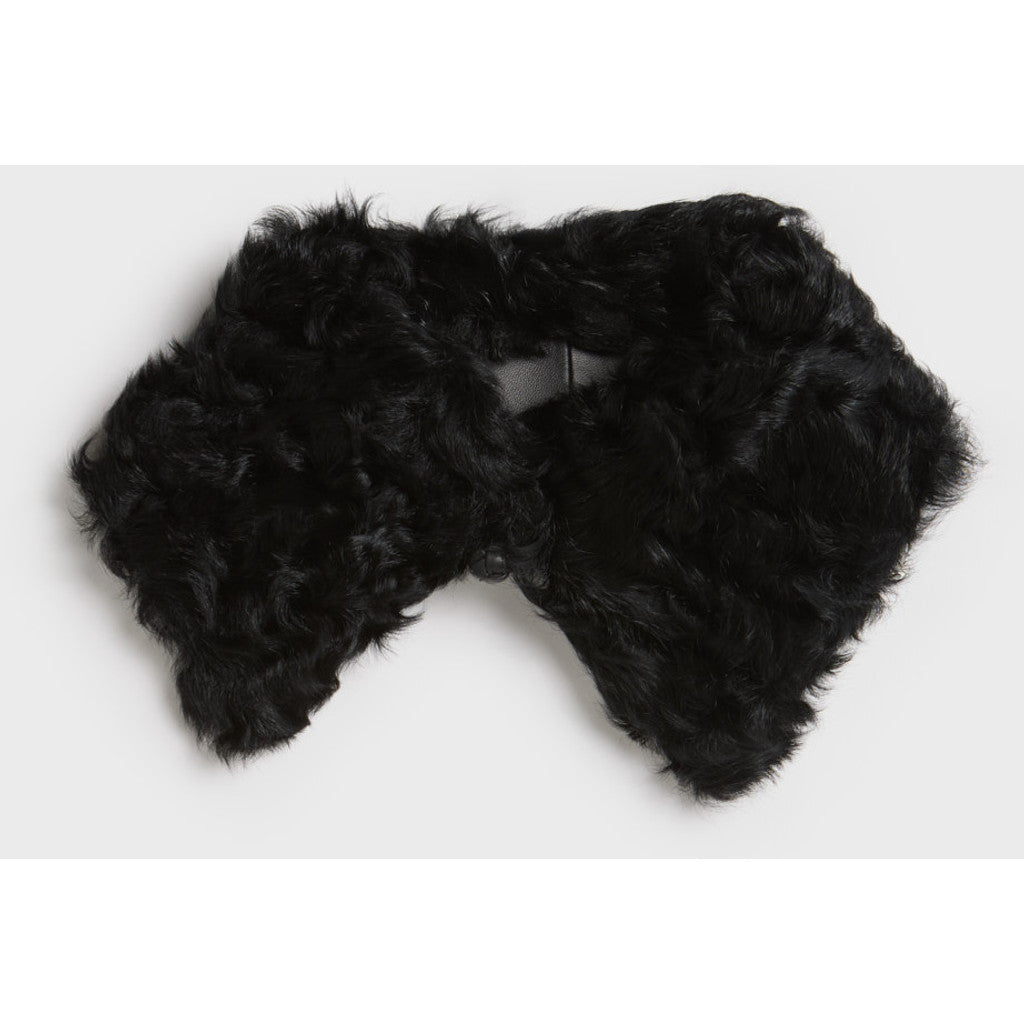 AKS LABEL Shearling collar Scarfs 9090 Black