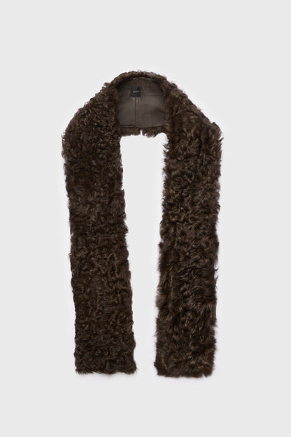 AKS LABEL International Shearling scarf 09_Scarfs 8069 Espresso