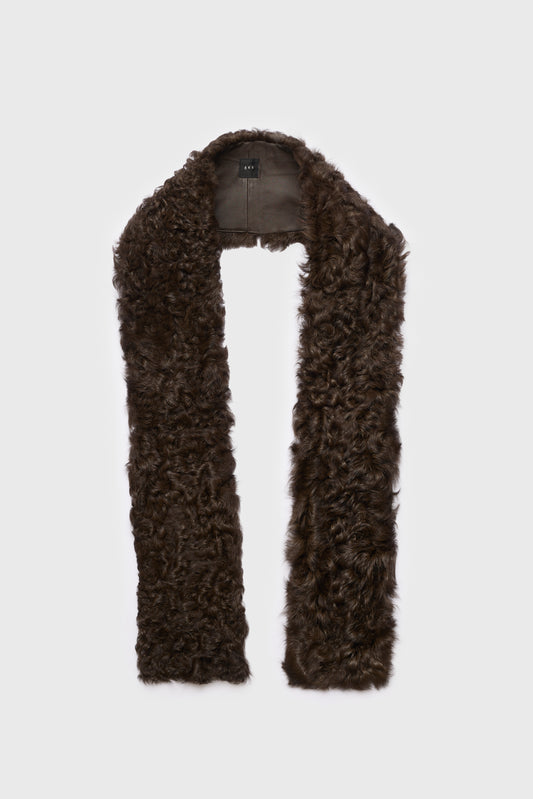 AKS LABEL International Shearling scarf 09_Scarfs 8069 Espresso