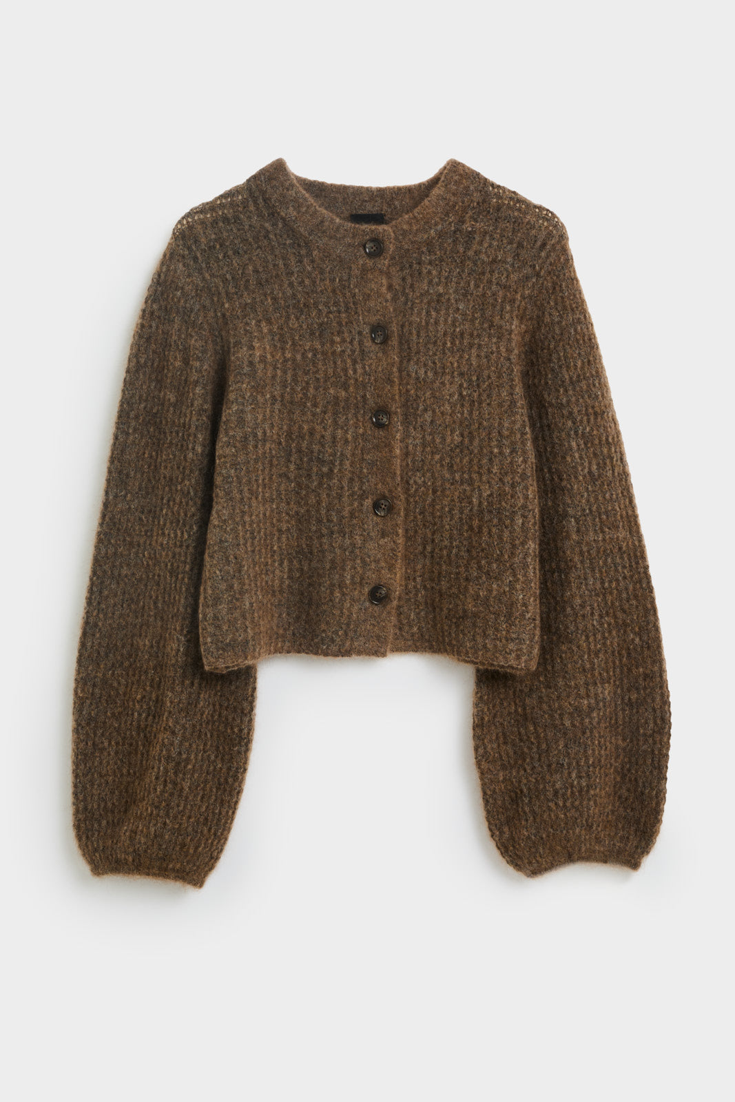 AKS LABEL Sofia Mohair Cardigan Knitwear 8062 Chocolate