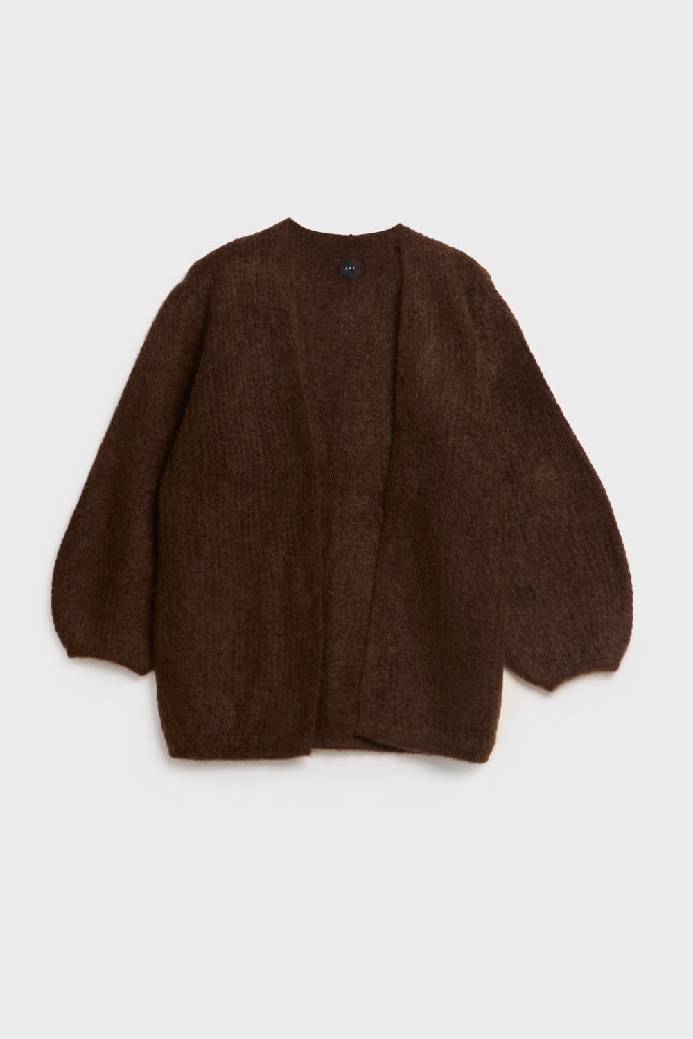 AKS LABEL International Solange Mohair Cardigan 02_Knitwear 8069 Espresso