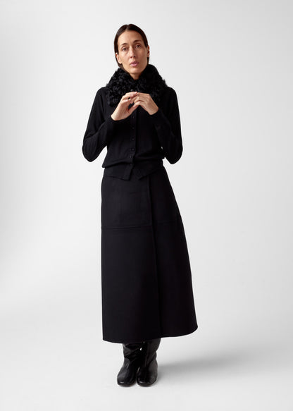 AKS LABEL International Thelma wool skirt 06_Skirts 9090 Black