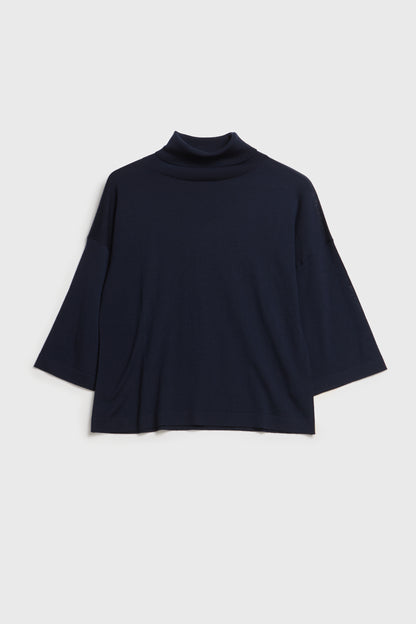 AKS LABEL International Tia Merino Knit 02_Knitwear 5070 Navy