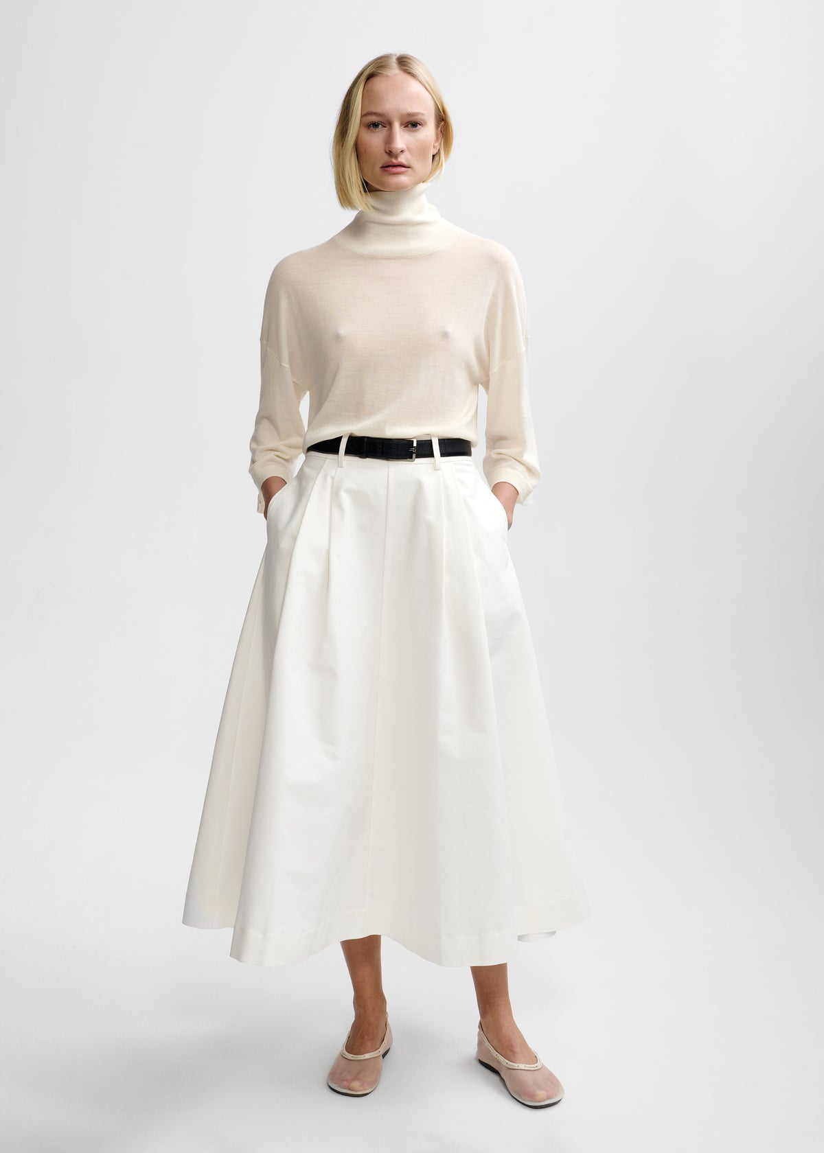 AKS LABEL International Tia Merino Knit 02_Knitwear 9001 White