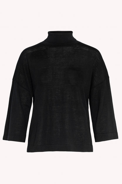 AKS LABEL International Tia Merino Knit 02_Knitwear 9090 Black