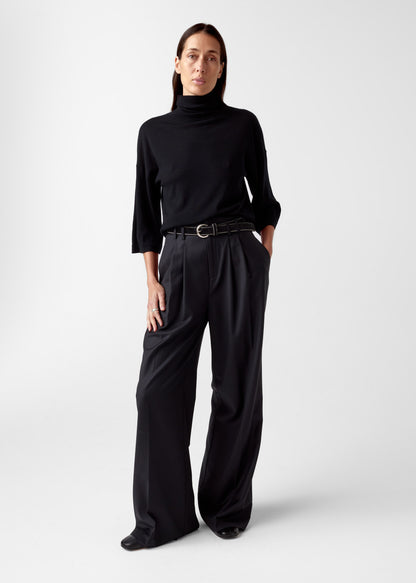 AKS LABEL International Tia Merino Knit 02_Knitwear 9090 Black