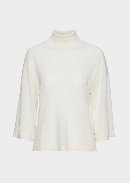 AKS LABEL Tia Merino Knit Knitwear 9001 White