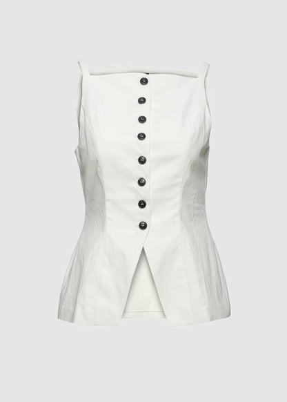 Christian Aks Ulla cotton top Tops 9001 White
