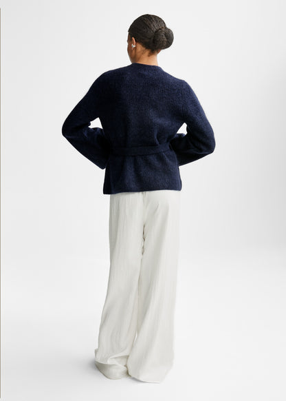 Christian Aks Zira Mohair Cardigan Knitwear 5070 Navy