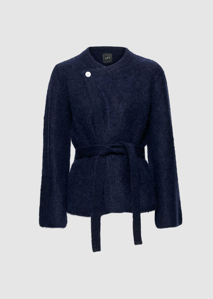Christian Aks Zira Mohair Cardigan Knitwear 5070 Navy