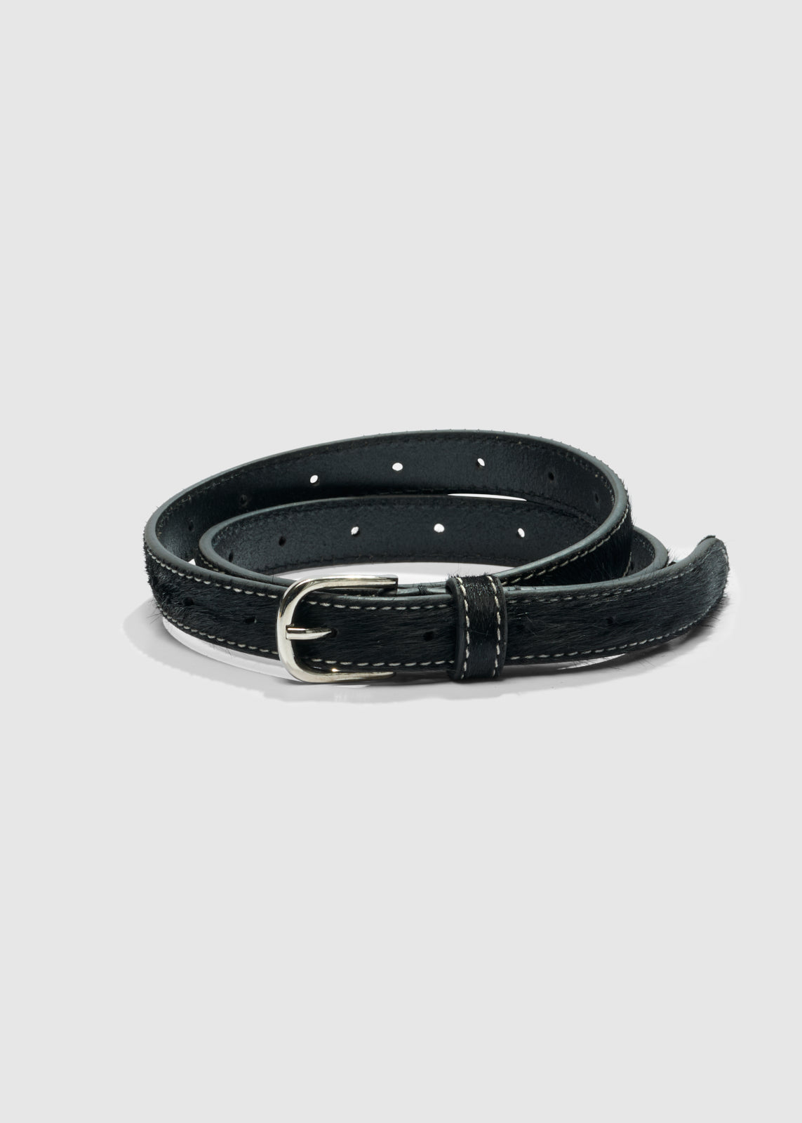 AKS LABEL Zona Pony Hair Belt Belts